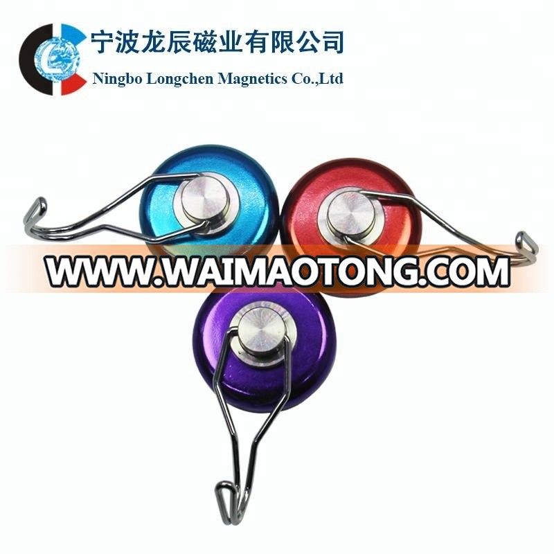 Colorful Rotating decorative magnetic hooks ndfeb magnet hook for sale